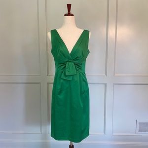 Nanette Lepore Classic Green Satin Fitted Dress Size 8